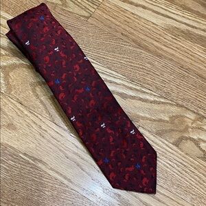 Vintage Pierre Cardin necktie burgundy red tie